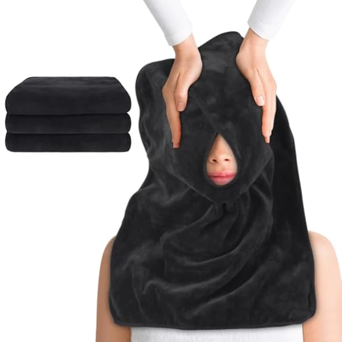 SINLAND Microfiber Esthetician Towels for Facials Mask Removing Face Wrap Soft Facial Cloth with Split Design Spa Towels for Facial Steam Massage and Cleansing by SINLAND - Used - Like New condition - US$14.80