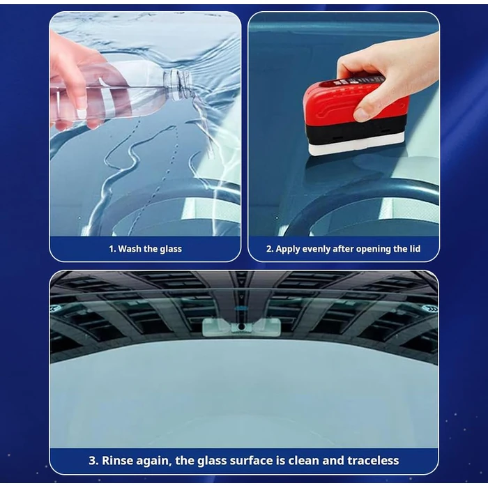 3PC Upgrade Automotive Oil Film Cleaning Brush,New Coating for Windshield Glass Oil Film Remover, Car Glass Remover for Windshield Improves Clarity and Visibility by JUHANG - Image 4