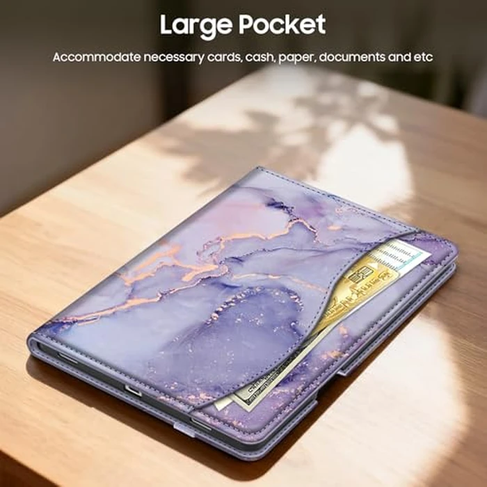 Fintie Case for Samsung Galaxy Tab S11 5G 11 Inch 2025 Model (SM-X730/X736B) with S Pen Holder, Multi-Angle Viewing Soft TPU Back Cover with Pocket, Auto Wake/Sleep (Lilac Marble) by FINTIE - Image 7