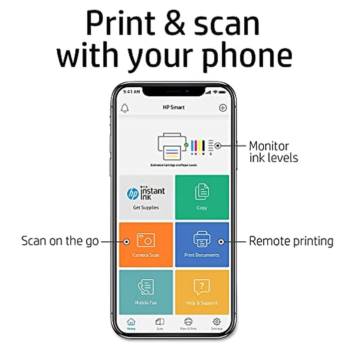 HP OfficeJet 5255 Wireless All-in-One Printer, Instant Ink, Works with Alexa (M2U75A) by HP - Image 2