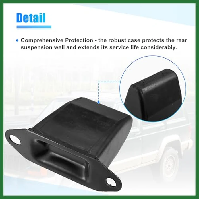 Motoforti 2 Pcs 4'' Rear Suspension Bump Stop for Jeep XJ Cherokee 1987-2001 for Jeep M-J Comanche 1987-1992 Leaf Spring Jounce Bumper Replace 52002393 Long-Lasting by Motoforti - Image 6