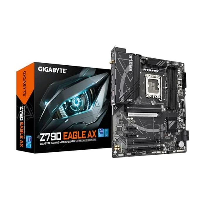 GIGABYTE Z790 Eagle AX LGA 1700 ATX Motherboard, Support Intel Core 14th/13th/12th Gen, DDR5, 12+1+1 Power Phase, 3X M.2, PCIe 5.0, USB-C 3.2, WIFI6E, 2.5GbE, Q-Flash, EZ-Latch, RGB Fusion by GIGABYTE - Image 1