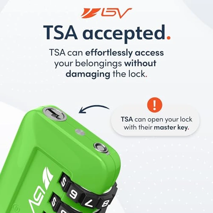 TSA Accepted Luggage Travel Lock, Set-Your-Own Combination Lock for School Gym Locker, Luggage Suitcase Baggage Locks, Filing Cabinets, Toolbox, Case(Green, 4 Pack) by BV - Image 3