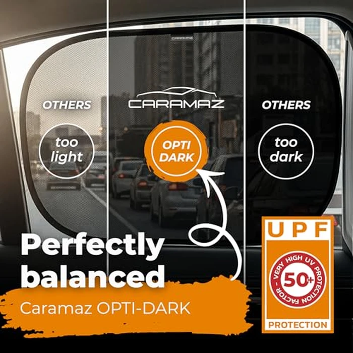 CARAMAZ Car Window Shade for Baby with Certified UV-Protection 2 Pack - 20"x12" by CARAMAZ - Image 4