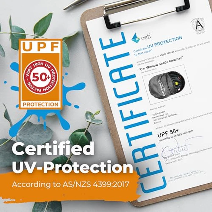 CARAMAZ Car Window Shade for Baby with Certified UV-Protection 2 Pack - 20"x12" by CARAMAZ - Image 8