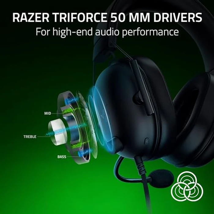Razer BlackShark V2 X Xbox Gaming Headset: 50mm Drivers - Cardioid Mic - Lightweight - Comfortable, Noise Isolating Earcups - for Xbox Series X, Series S, PS5, PC, Switch via 3.5mm Audio Jack - Black by Razer - Image 2