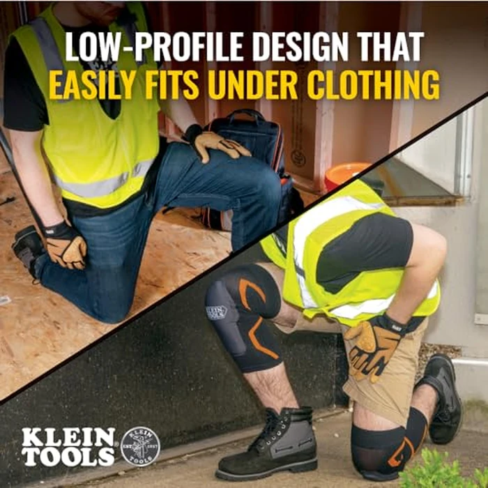 Klein Tools 60623 Knee Pad Compression Sleeve, Knee Support for Construction, Workers and Athletes, Black, M/L by KLEIN TOOLS - Image 6