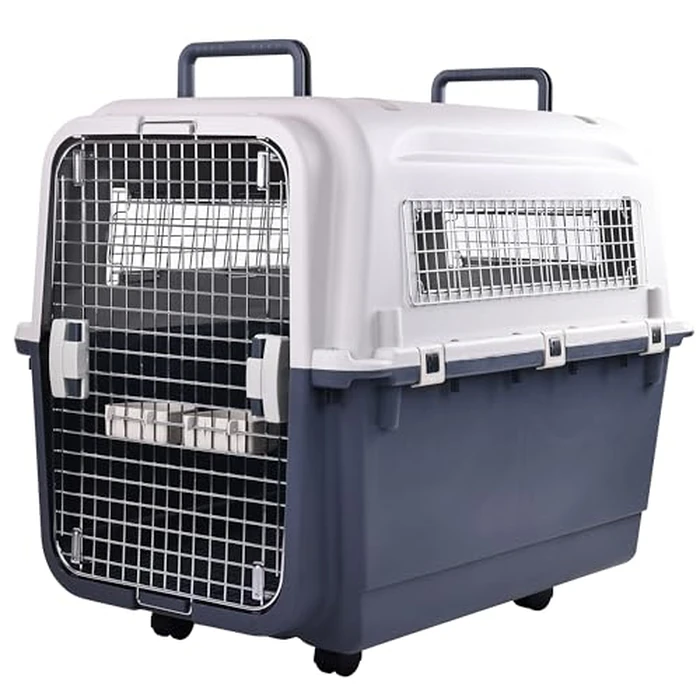 Elevon Plastic Kennels, Plastic Dog Crate, Airline Approved Pet Carrier for Dogs and Cats Longer Traveling, XLarge by Elevon - Image 1