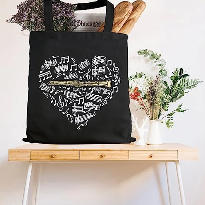 TSOTMO Clarinetist Tote Bag - Music Lover's Gift - Clarinet Gift For Women by TSOTMO - Image 6