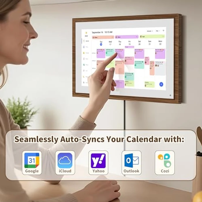 10.1 Inch Digital Calendar Chore Chart with Touchscreen - Full HD Interactive Display, Wall & Desk Mountable Family Planner, to-Do List & Meal Planner, Digital Picture Frame Gifts for Women Mom by Canupdog - Image 2