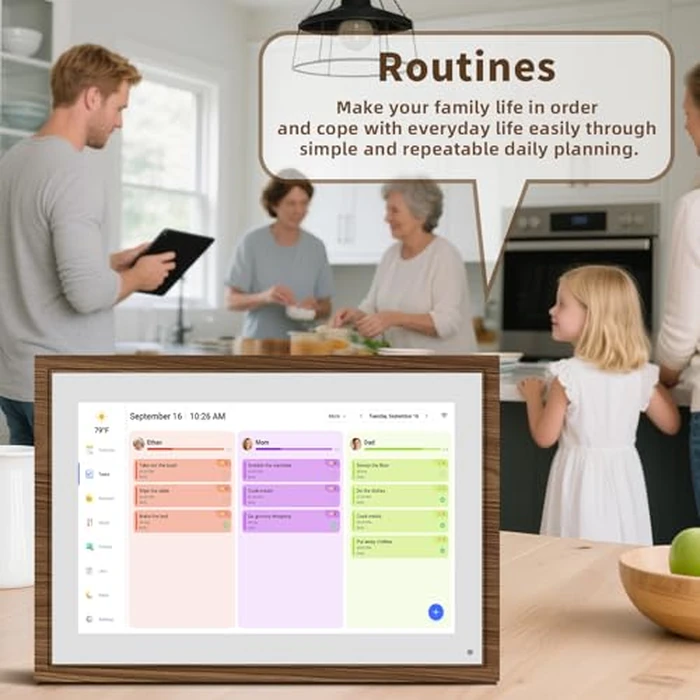 10.1 Inch Digital Calendar Chore Chart with Touchscreen - Full HD Interactive Display, Wall & Desk Mountable Family Planner, to-Do List & Meal Planner, Digital Picture Frame Gifts for Women Mom by Canupdog - Image 7