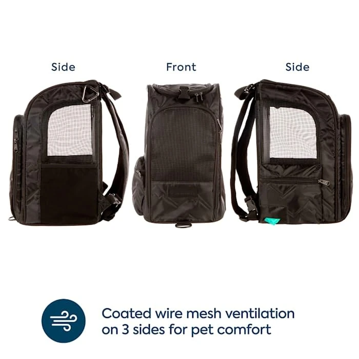 Sherpa Deluxe Guaranteed On Board Convertible Pet Carrier & Backpack, Black, Medium by Sherpa - Image 4