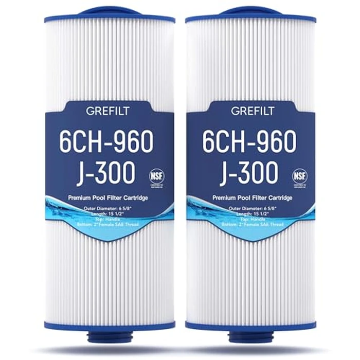 Grefilt 6CH-960 Hot Tub Filter Compatible with PJW60TL-F2S, J-300, J400, Filbur FC-2800, 6540-476, Closed Handle(Not be Removed), 60 sq.ft. 2-Pack by Grefilt - Used - Like New condition