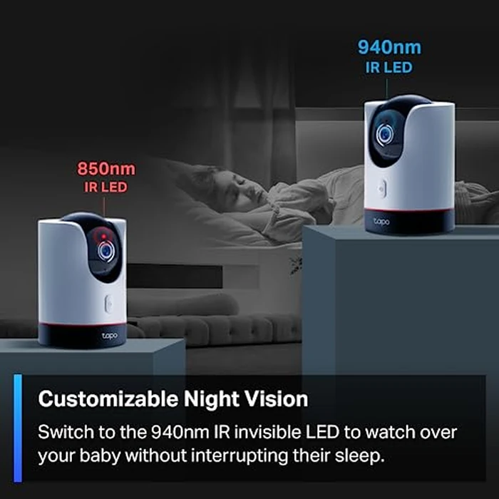 Tapo 2K QHD Pan/Tilt Indoor Security WiFi Camera, 360 degrees Panoramic View, Human & Pet AI Detection, Night Vision w/Starlight Sensor, Physical Privacy Mode, Works w/Alexa & Google (Tapo C225) by Tapo - Image 4