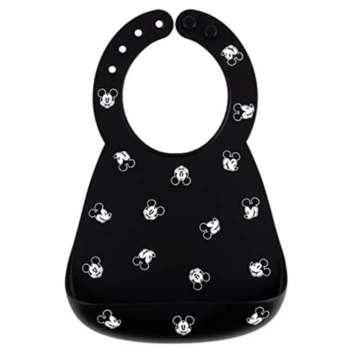 Bumkins Disney Bibs, Silicone Pocket for Babies, Baby Bib for Girl or Boy, for 6-24 Months Up to Toddler, Essential Must Have for Eating, Feeding, Baby Led Weaning Supplies, Mess Saving, Mickey Mouse by Bumkins - Used - Like New condition
