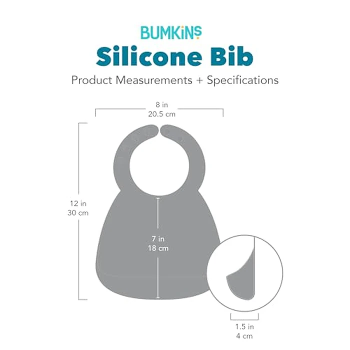 Bumkins Disney Bibs, Silicone Pocket for Babies, Baby Bib for Girl or Boy, for 6-24 Months Up to Toddler, Essential Must Have for Eating, Feeding, Baby Led Weaning Supplies, Mess Saving, Mickey Mouse by Bumkins - Image 8