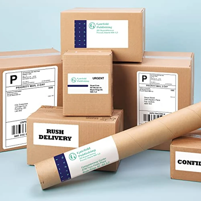 Avery TrueBlock Shipping Labels for Inkjet/Laser Printers, 3-1/3" x 4", White, Rectangle, 150 Labels, Permanent (5264) Made in Canada by Avery - Image 2
