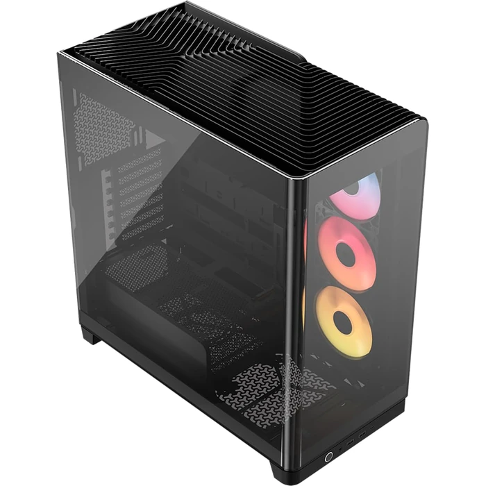 CORSAIR Frame 4500X RS-R ARGB Panoramic Glass Mid-Tower PC Case - InfiniRail Mounting System, Fits Dual 360mm Radiators, GPU Anti-Sag, 3X RS120R Fans Included - Black by Corsair - Image 1