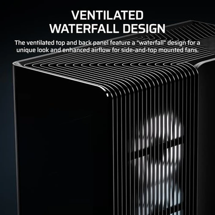 CORSAIR Frame 4500X RS-R ARGB Panoramic Glass Mid-Tower PC Case - InfiniRail Mounting System, Fits Dual 360mm Radiators, GPU Anti-Sag, 3X RS120R Fans Included - Black by Corsair - Image 4