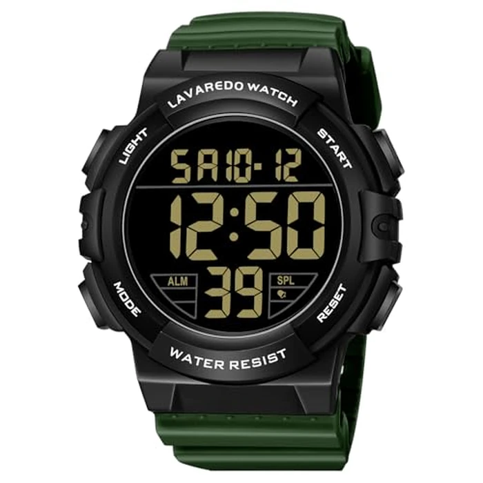 Bomieux Mens Digital Watch, Sport Military Watches for Men Waterproof LED Screen Large Face Tactical Watch with Backlight Alarm Stopwatch Wrist Watch by Bomieux - Used - Acceptable condition - US$5.74