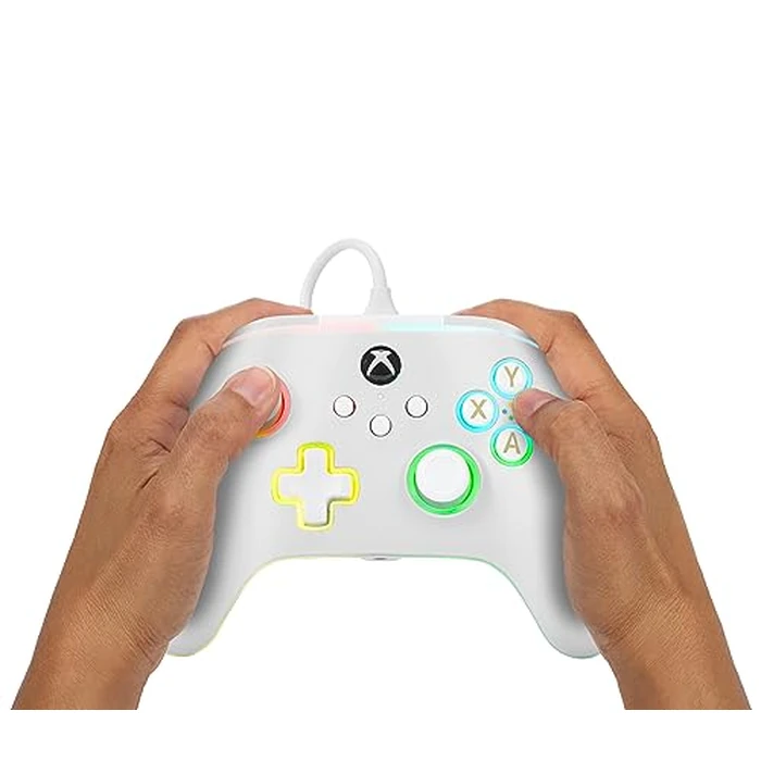 PowerA Advantage Wired Controller for Xbox Series X|S with Lumectra - White, gamepad, wired video game controller, gaming controller, works with Xbox One and Windows 10/11, Officially Licensed for Xbox by PowerA - Image 2