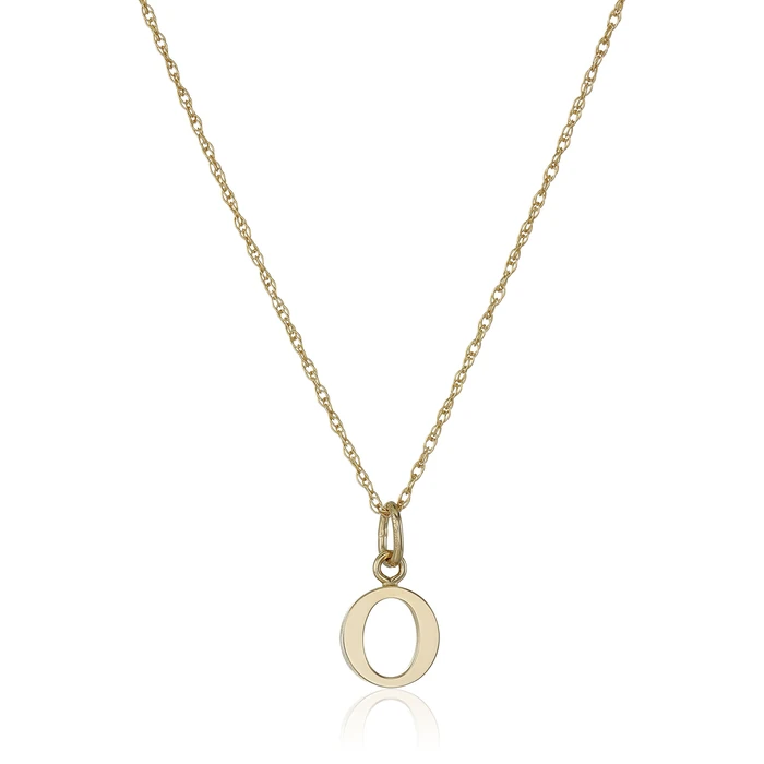 Amazon Essentials Yellow 14K Gold-Filled Letter 'O' Charm Pendant Necklace, 18' by Amazon Essentials - Used - Like New condition - US$13.45