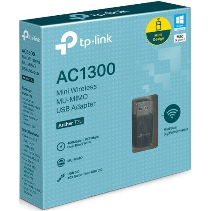 TP-Link (Archer T3U) AC1300 Mini Wireless MU-MIMO USB Adapter - Black by TP-Link - Image 2