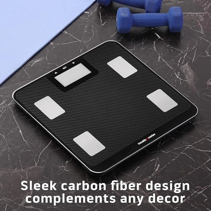 Health o meter Digital Body Composition Scale - BMI, Body Fat & Water Mass Measurement, Multi-User Tracking, 450 lb Capacity, Step-On Carbon Fiber Platform, Backlit Display, 3 AAA Batteries Included by Health o meter - Image 6