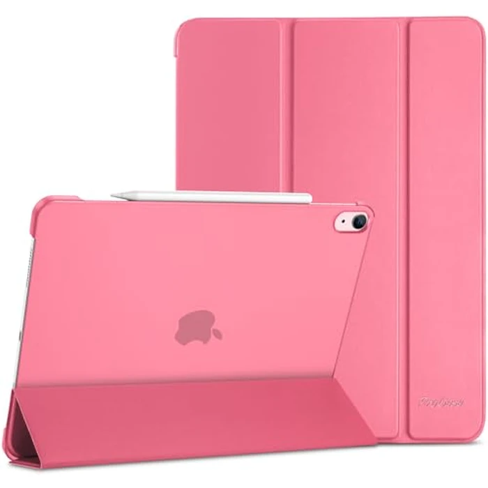 ProCase for New iPad Air 13 Inch Case M4/M3/M2 (2026/2025/2024), 13" Slim Smart Cover with Translucent Hard Shell Back, Supports Touch ID, Auto Wake/Sleep -Melonpink by ProCase - Used - Acceptable condition - CA$4.71
