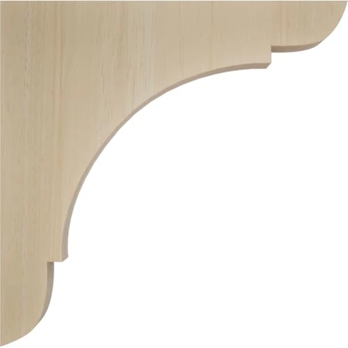 Ekena Millwork BKTW01X08X08OLRW 1 3/4" W X 8" D X 8" H Medium Olympic Wood Bracket, Rubber Wood by Ekena Millwork - Image 3