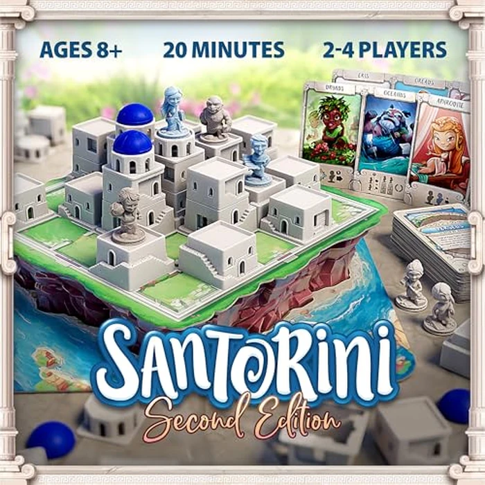 Santorini: Second Edition Board Game - 2-4 Player Greek Strategy Game with 3D Towers & God Powers by Roxley Games - Image 2