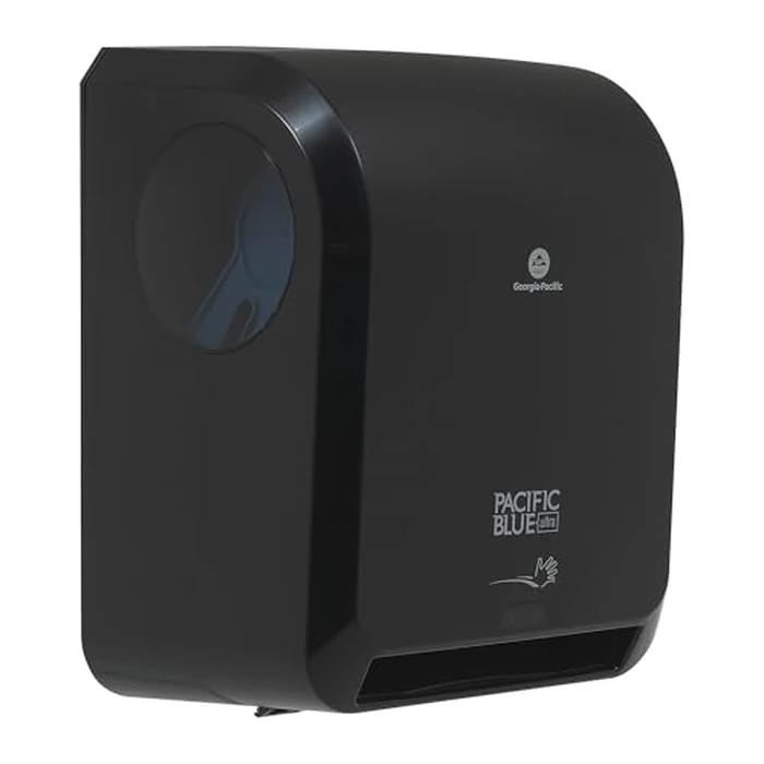 Pacific Blue Ultra 8" High-Capacity Automated Touchless Paper Towel Dispenser by GP PRO (Georgia-Pacific); Black; 59590; 12.9" W x 9" D x 16" H; 1 Dispenser by Georgia-Pacific - Used - Acceptable condition - US$31.93