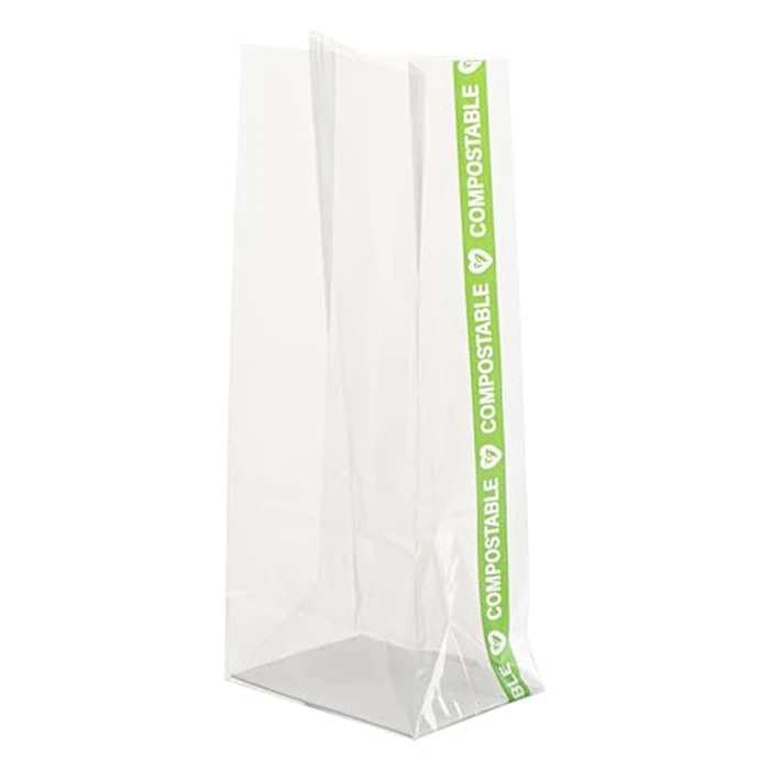 Resturantware Plastic Gusset Bags 100 Count 2" x 1 1/2" x 5" Wicker Dispensing Bottom Gusset Clear Plastic Bags Heat Sealable For Sourdough Bread Cookies Pastries Rolls For Home Bakers And Bakeries by Restaurantware - Image 1