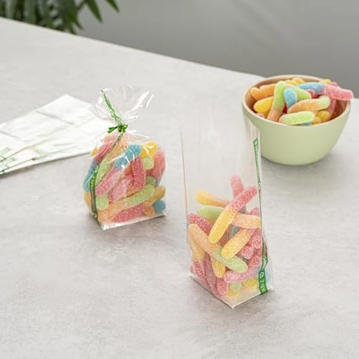 Resturantware Plastic Gusset Bags 100 Count 2" x 1 1/2" x 5" Wicker Dispensing Bottom Gusset Clear Plastic Bags Heat Sealable For Sourdough Bread Cookies Pastries Rolls For Home Bakers And Bakeries by Restaurantware - Image 3