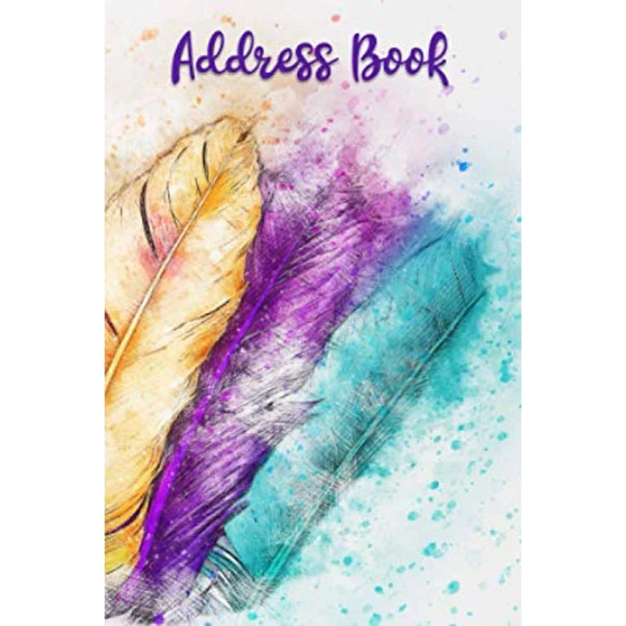 Small Address Book: Mini Phone Book with Tabs for Women - Perfect Size for Purse or Pocket - Watercolor Feather Address & Phone Books ( 4x6 ) - Record ... Telephone Number, Email Address and Notes by Majosta - Used - Good condition - US$6.79