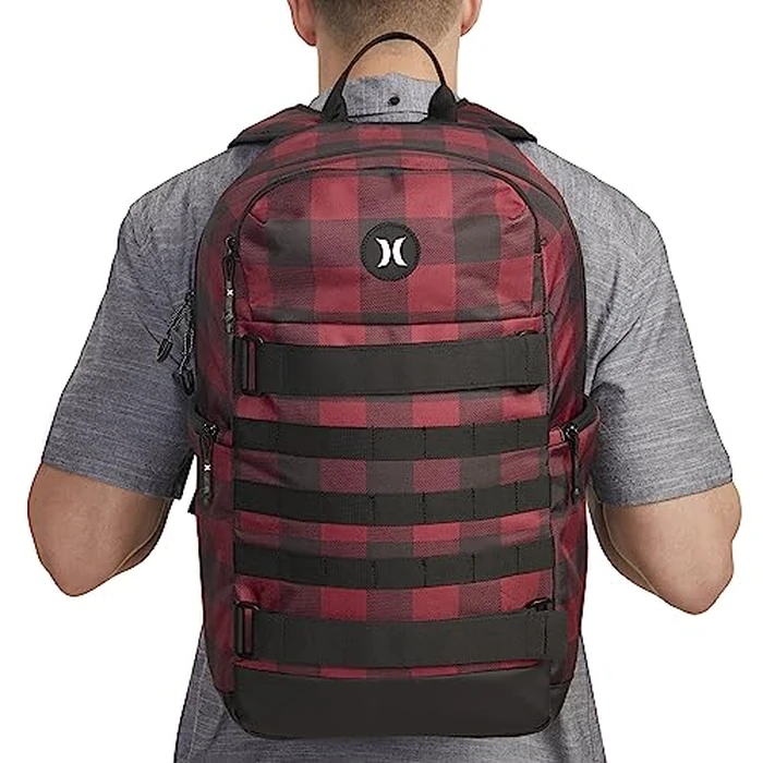 Hurley One and Only Skateboard Backpack, Rhythmic Red, O/S, One and Only Skateboard Backpack by Hurley - Image 2