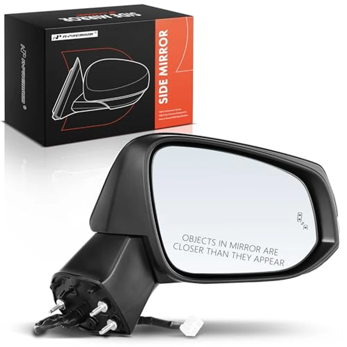A-Premium Passenger Side Power Door Mirror Compatible with Toyota RAV4 2019 2020 2021 2022 - Heated Manual Folding w/Turn Signal Black and Blind Spot Detection Outside Rear View Mirror by A-premium - Used - Very Good condition - CA$61.81