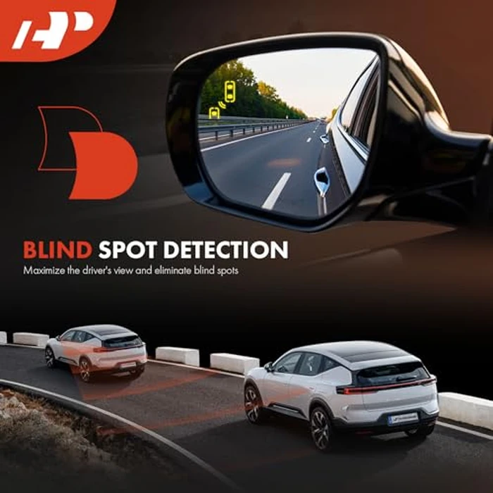 A-Premium Passenger Side Power Door Mirror Compatible with Toyota RAV4 2019 2020 2021 2022 - Heated Manual Folding w/Turn Signal Black and Blind Spot Detection Outside Rear View Mirror by A-premium - Image 7