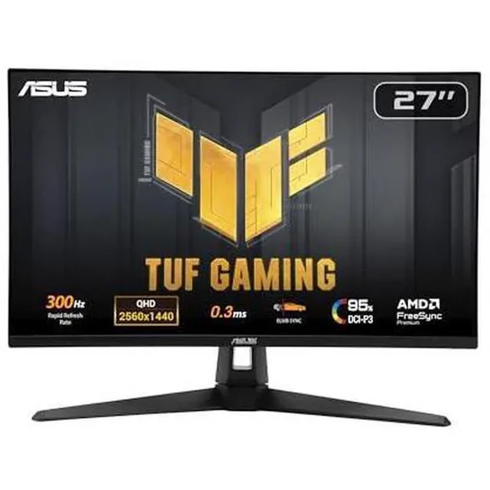 ASUS TUF Gaming 27" QHD 2K 1440P 300Hz IPS AMD FreeSync Premium & G-Sync Compatible 0.3ms Built-in Speakers 95% DCI-P3 Gaming Computer Monitor with by ASUS - Image 2