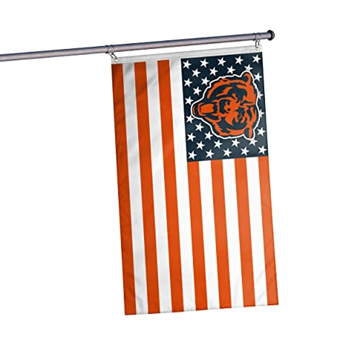 FOCO Chicago Bears NFL American Stars Horizontal Flag by FOCO - Image 1