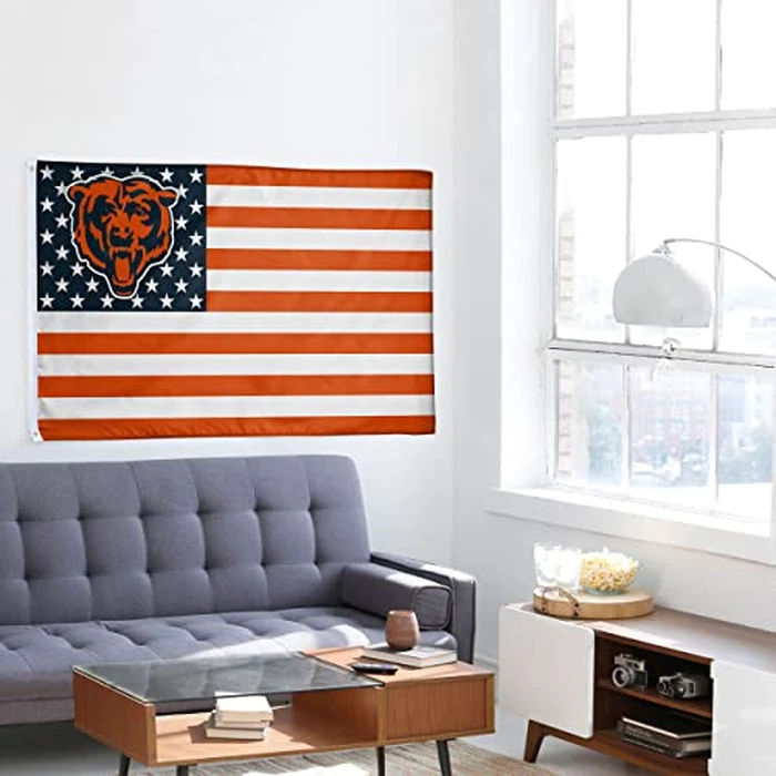FOCO Chicago Bears NFL American Stars Horizontal Flag by FOCO - Image 4