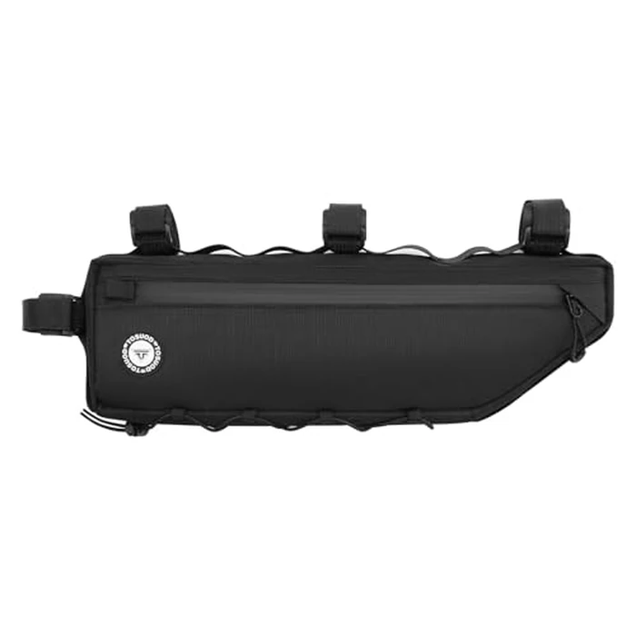 TOSUOD 3L Large Bike Frame Bag, 7" Phone Fit - 4-Point Anti-Sway Straps Secure Mount, Waterproof 600D Fabric, Full-Side Zipper Quick Access, Tool-Free Install, Universal MTB/Road/Gravel/E-Bike Storage by TOSUOD - Used - Like New condition