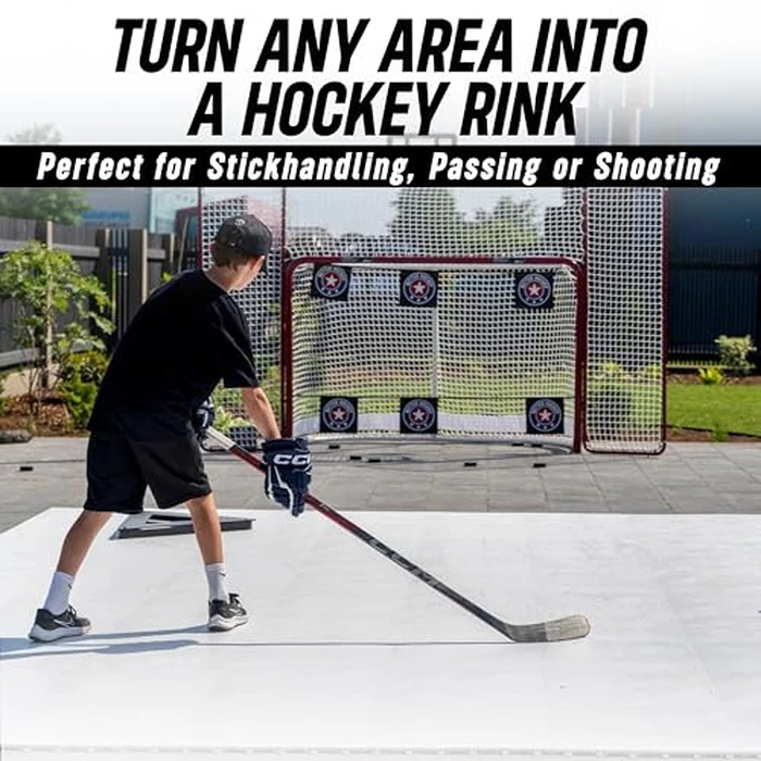 Better Hockey Extreme Dryland Flooring Tiles - Synthetic Ice Panels for Hockey, Professional Quality Training Aid for Shooting, Passing and Stickhandling - Total Size 22.5 Square Feet, 10-Tile Pack by Better Hockey - Image 2