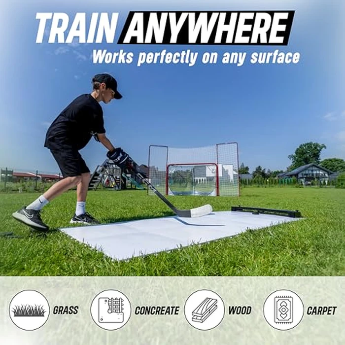 Better Hockey Extreme Dryland Flooring Tiles - Synthetic Ice Panels for Hockey, Professional Quality Training Aid for Shooting, Passing and Stickhandling - Total Size 22.5 Square Feet, 10-Tile Pack by Better Hockey - Image 3