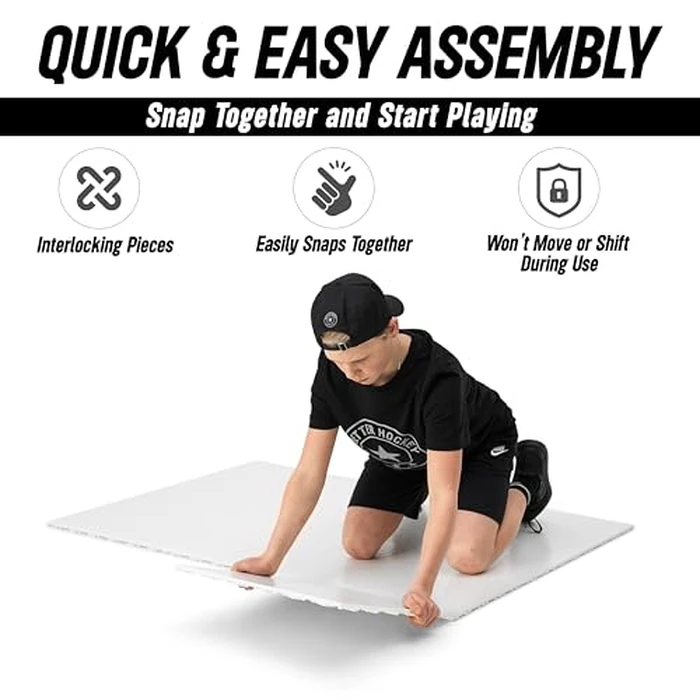 Better Hockey Extreme Dryland Flooring Tiles - Synthetic Ice Panels for Hockey, Professional Quality Training Aid for Shooting, Passing and Stickhandling - Total Size 22.5 Square Feet, 10-Tile Pack by Better Hockey - Image 4