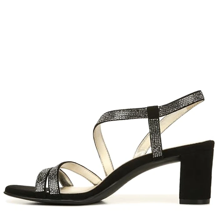 Naturalizer Women Vanessa2 Rhinestone Embellished Strappy Heeled Sandal, Black, 10.5 by Naturalizer - Image 2