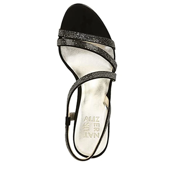 Naturalizer Women Vanessa2 Rhinestone Embellished Strappy Heeled Sandal, Black, 10.5 by Naturalizer - Image 5
