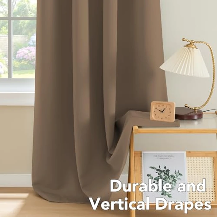 H.VERSAILTEX Blackout Curtains 96 Inches Long, Microfiber Formaldehyde-Free Kids Curtains for Nursery Home Decoration, Grommet Top, 2 Panels, 52-Inch Width Each Panel, Macchiato by H.VERSAILTEX - Image 8