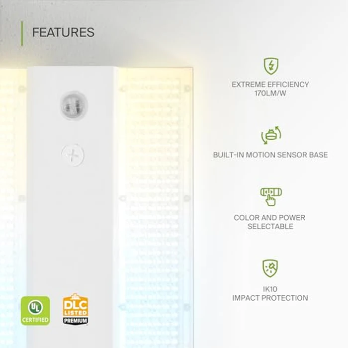 ASD LED Linear High Bay Light with Q-Base Power Adjustable 100/130/160W 120-277V CCT Selectable 3500/4000/5000K IK10 Dimmable UL DLC Premium, Commercial Bay Lighting for Warehouse Shop by ASD - Image 3