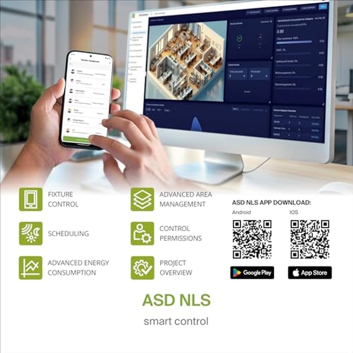 ASD LED Linear High Bay Light with Q-Base Power Adjustable 100/130/160W 120-277V CCT Selectable 3500/4000/5000K IK10 Dimmable UL DLC Premium, Commercial Bay Lighting for Warehouse Shop by ASD - Image 6